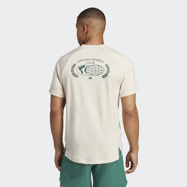 Beige Sports Club Graphic T-Shirt