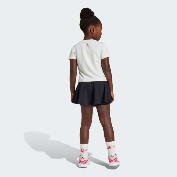 สีขาว ชุดเสื้อยืดและกางเกงขาสั้น ADIDAS DISNEY MINNIE MOUSE