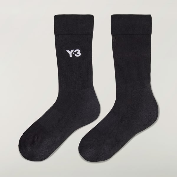 สีดำ ถุงเท้าความยาวครึ่งแข้งคลาสสิก Y-3