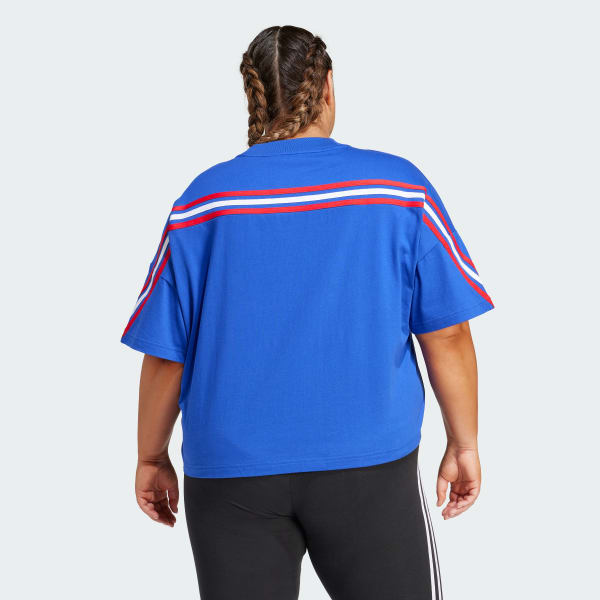 アディダス Adidas 【 Train Icons 3-Stripes T-Shirt (Plus Size) Womens Women 】 レディース アディダス（adidas）（レディース）トレイン アイコンズ スリー