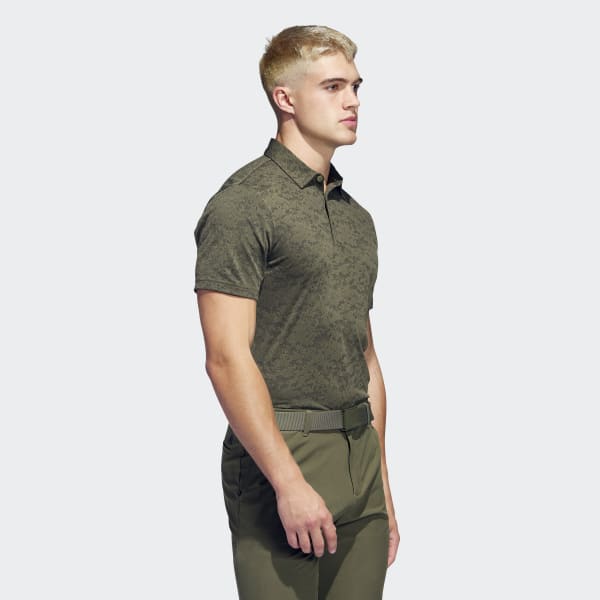 Green Textured Jacquard Golf Polo Shirt