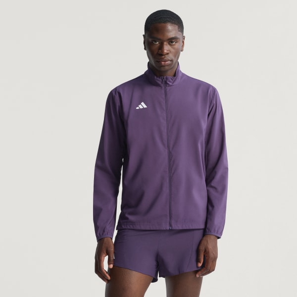 Ungu Jaket Lari Adizero Essentials