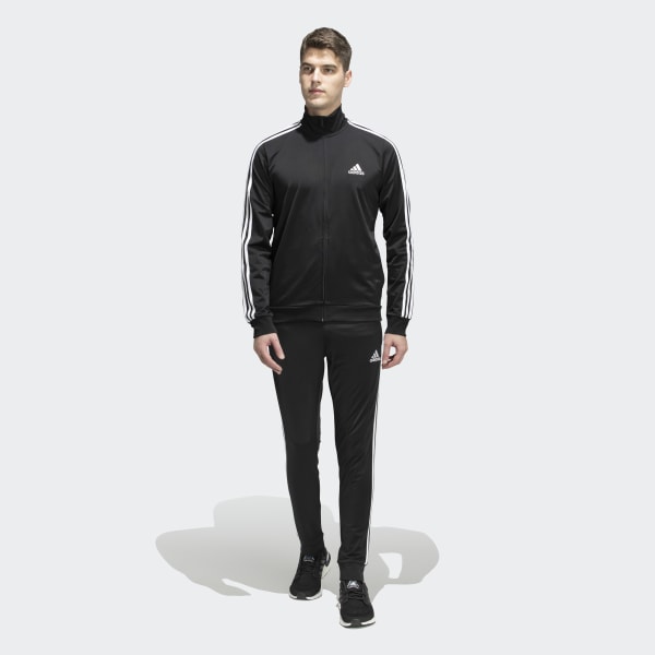 Black 3 STRIPES TRICOT TAPING TRACKSUIT
