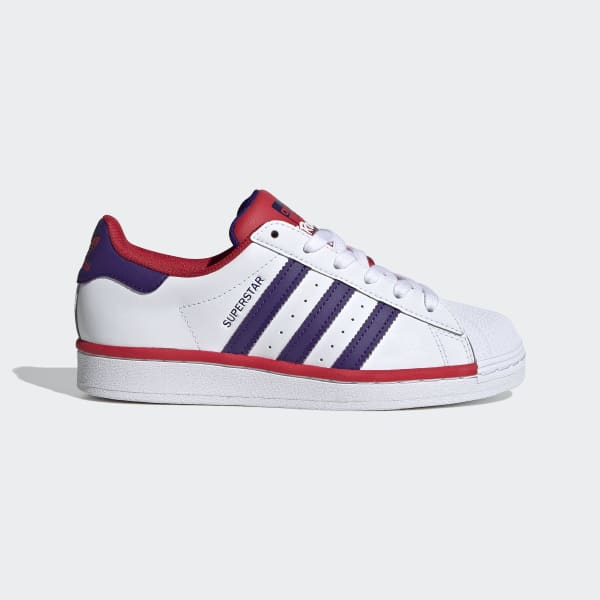adidas superstar shoes red and white