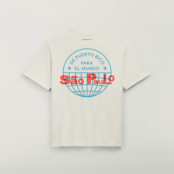 Branco CAMISETA ADIDAS PARA BAD BUNNY SÃO PAULO