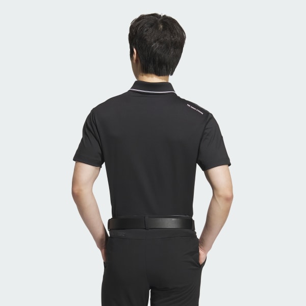 Đen Áo Polo Golf 3 Sọc AEROREADY