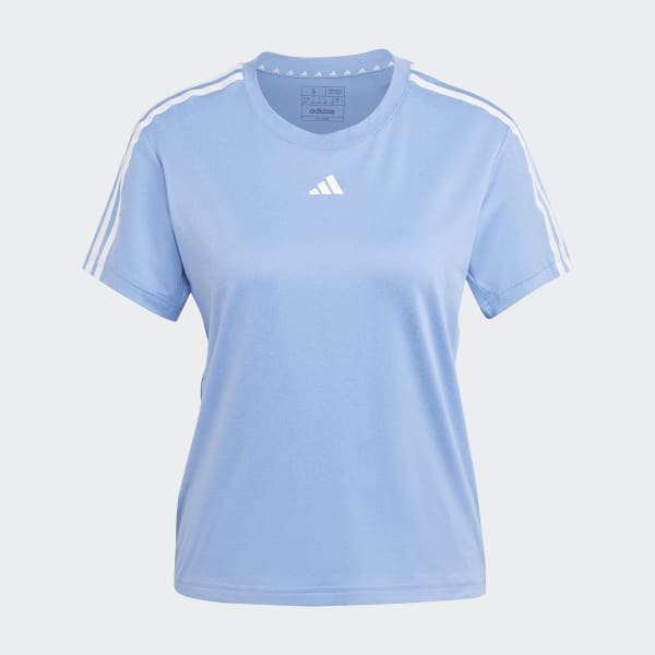 Blue AEROREADY Train Essentials 3-Stripes Tee