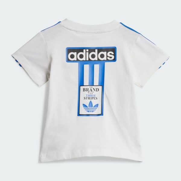 White Adibreak Shorts Tee Set Kids