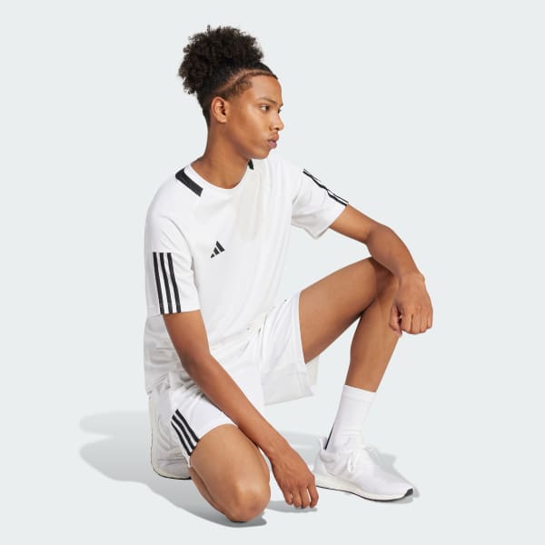 Blanco Playera Sereno AEROREADY 3 Franjas