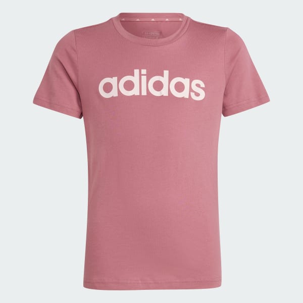 Pink Essentials Linear Logo Cotton Slim Fit Tee