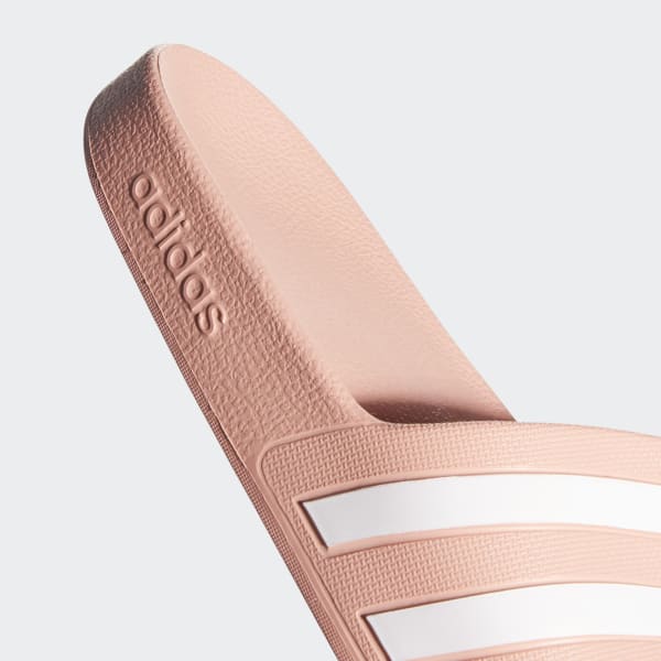 dusty pink adidas slides
