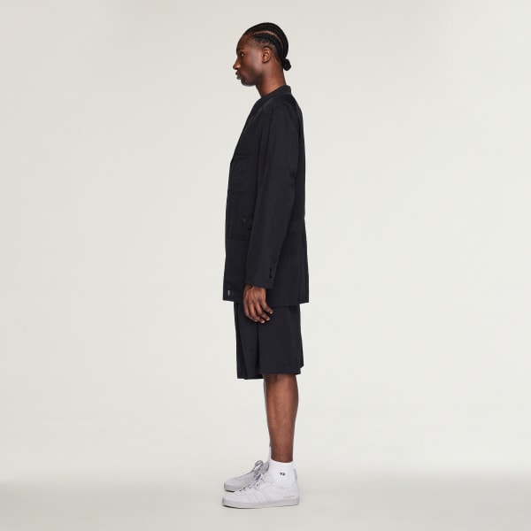 ブラック Y-3 CRINKLE VISCOSE CHORE COAT