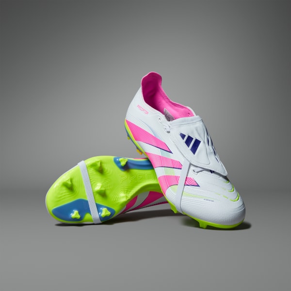 Weiss Predator League Fold-Over Tongue FG/MG Fußballschuh