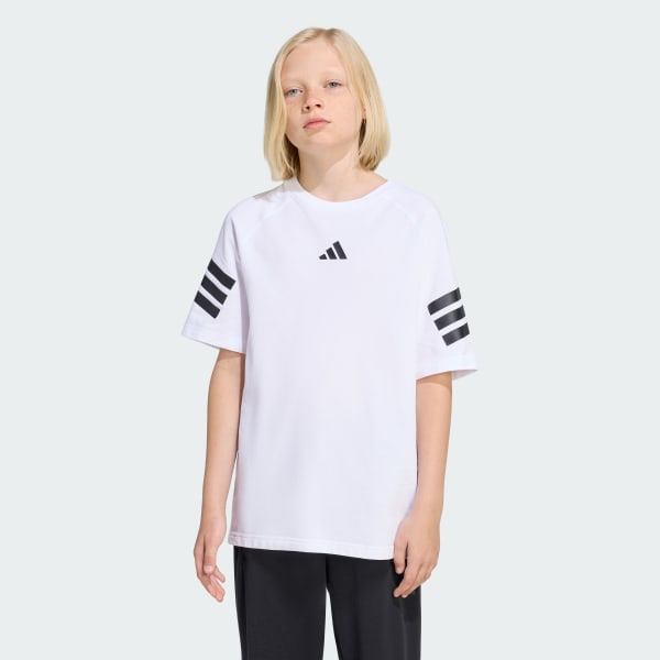 Beyaz FUTURE ICONS 3 STRIPES TİŞÖRT