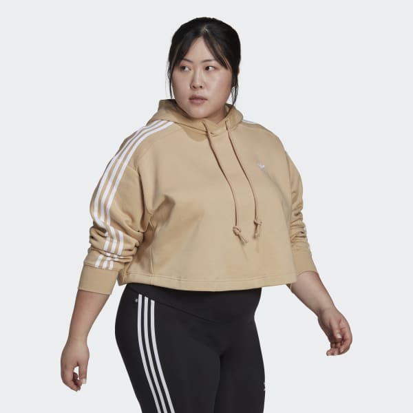 Bezowy Adicolor Classics Hoodie (Plus size)