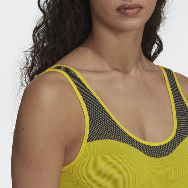 Sarı adidas by Stella McCartney TrueStrength Seamless Training All-in-One Tulum DVI74