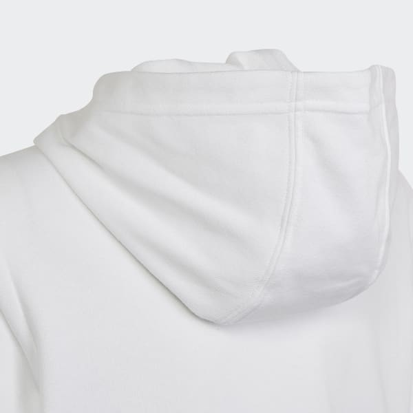 Weiss Colourblock Kapuzenjacke