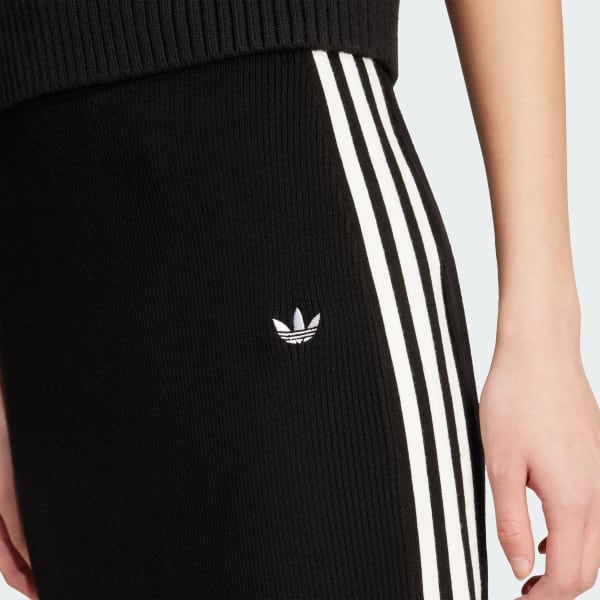 adidas Adicolor Knit 3-Stripes Skirt - Black | Free Shipping