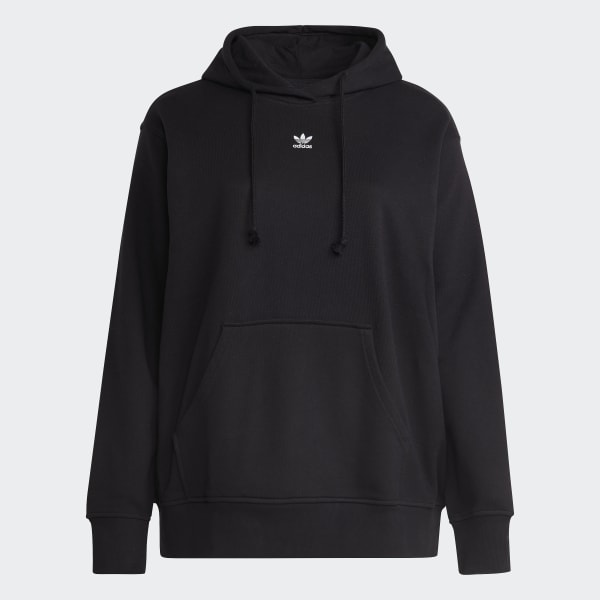 Svart Adicolor Essentials Regular Hoodie (Plus Size)