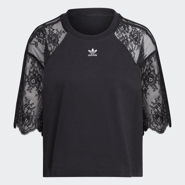 Schwarz Adicolor Classics Lace T-Shirt MLV73