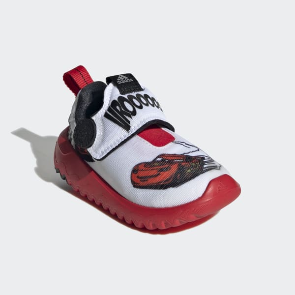 White adidas x Disney Suru365 Cars Slip-On Shoes