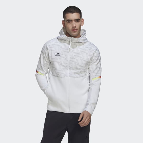 Hvit Designet for Gamday Full-Zip Hettegenser QY188
