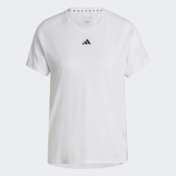 adidas AEROREADY Train Essentials Minimal Branding Crewneck Tee - White |  adidas Singapore