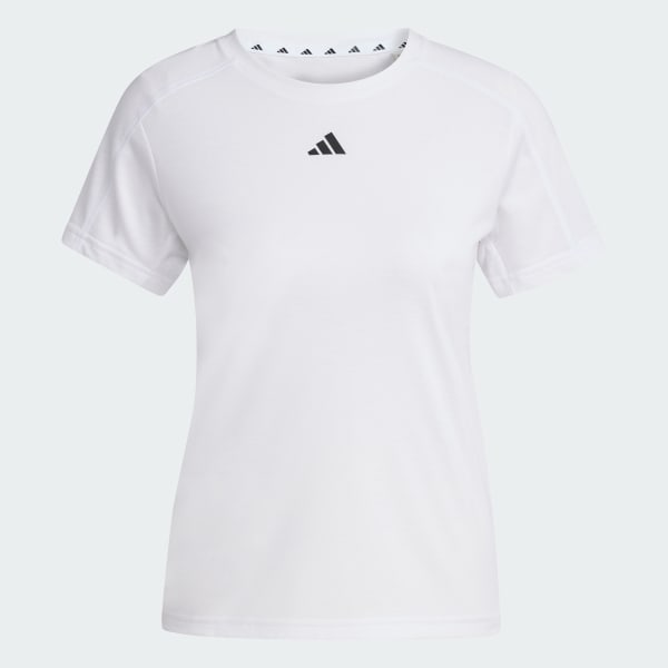 Blanco Camiseta Minimalista AEROREADY Train Essentials Cuello Redondo