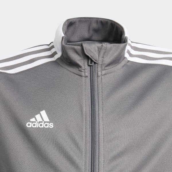 adidas track jacket grey