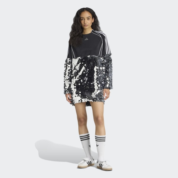 adidas Adilenium Season 4 Teamgeist Sequins Mini Dress - Black