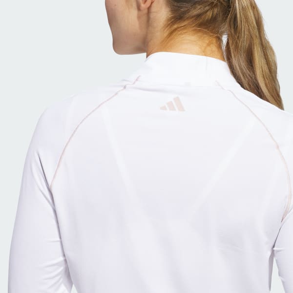 独特の素材 adidas White - Shirt Polo Mock Quarter-Zip Solid Ultimate365 靴
