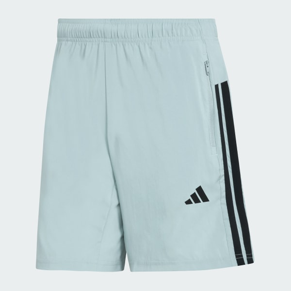 Green WORKOUT ESSENTIALS BASE 3 STRIPES WOVEN SHORT