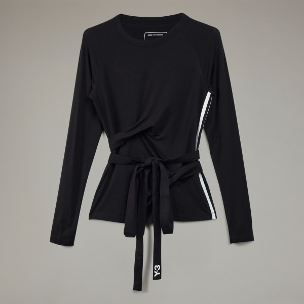 ★ adidas★ 3S Regular Long Sleeve Tee Black JC5774 Adidas Women's 3 Stripe Regular Long Sleeve T-Shirt in Black
