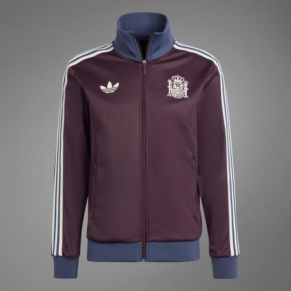 Adidas beckenbauer track top maroon clearance