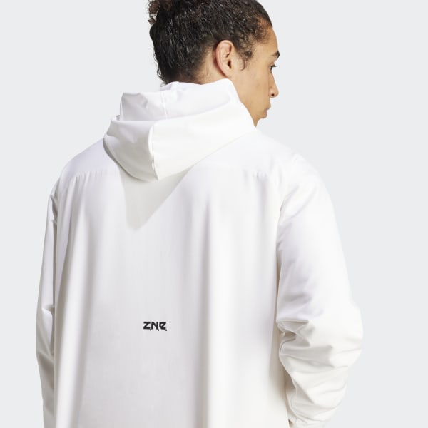 ヌンヘ adidas Z.N.E. Woven Full-Zip Hooded Track Top - White | Free