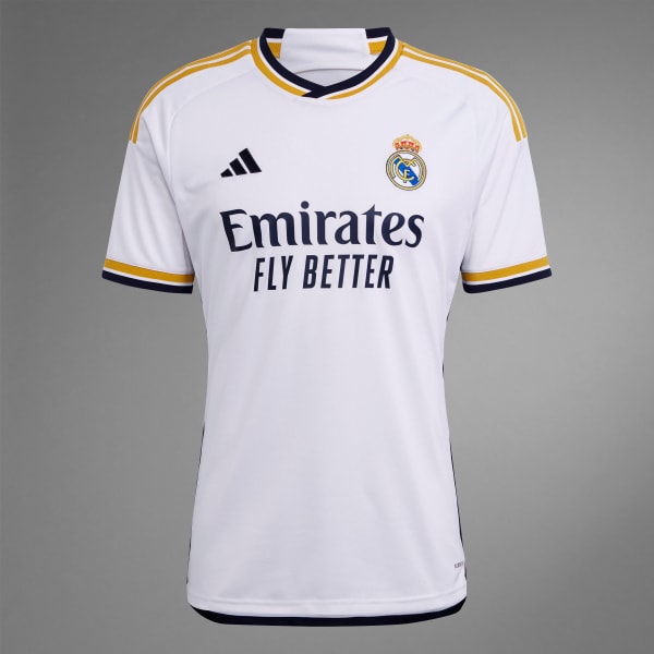 adidas Real Madrid Maillot d'Entraînement 2023-2024 Bleu Foncé Blanc Or 