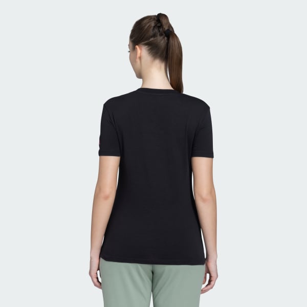 Black ESSENTIALS LINEAR TEE