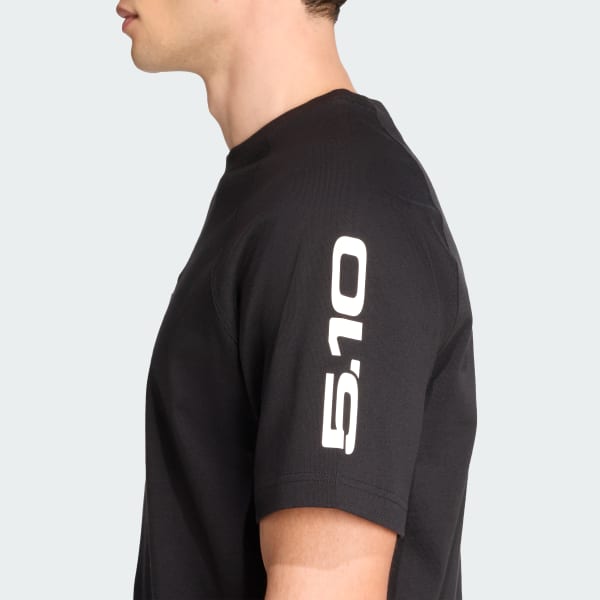 adidas Five Ten Logo Line Short Sleeve Tee - Black | Free