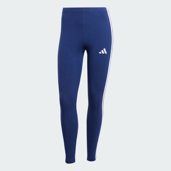 Blue Essentials 3-Stripes Cotton Leggings