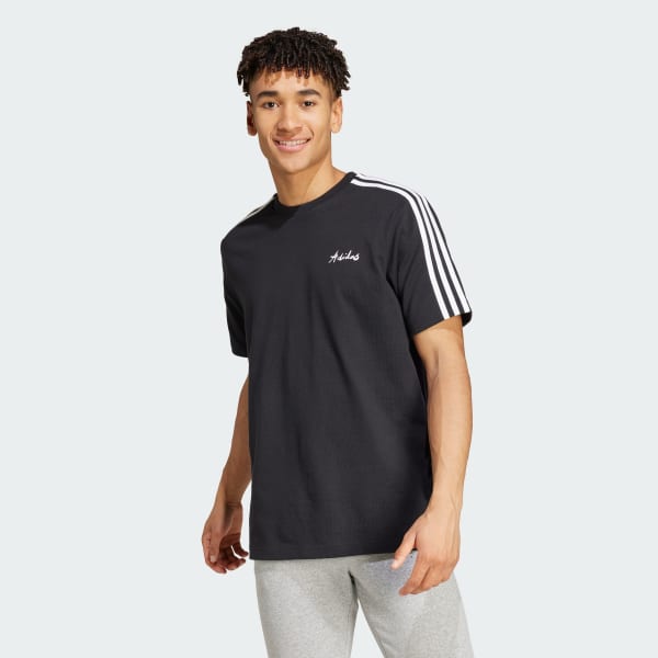 adidas Must Haves 3 Stripes Tee Black adidas Thailand