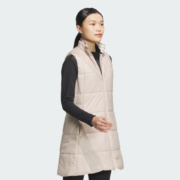 アディダス 【ゴルフ】WIND. RDY 撥水 中わた ロングベスト - ブラウン