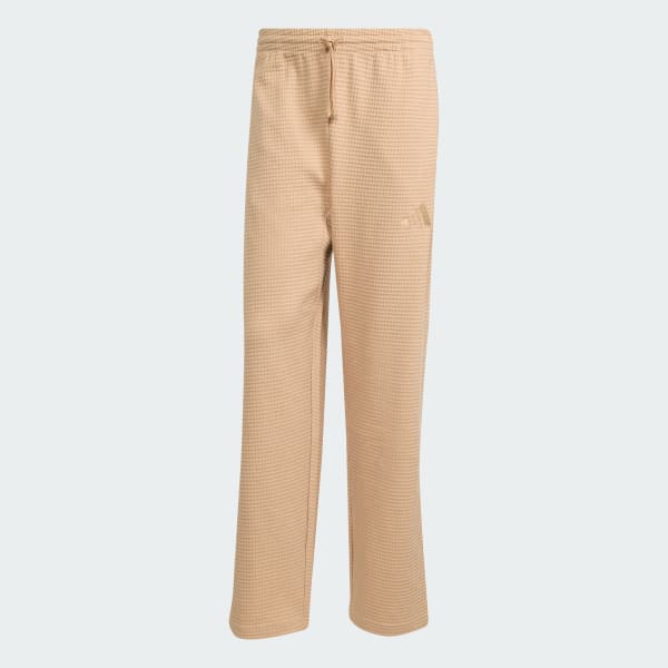 Brown ALL SZN Waffle Knit Open Hem Pants