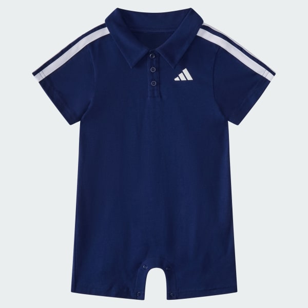 Short Sleeve Cotton Polo Romper