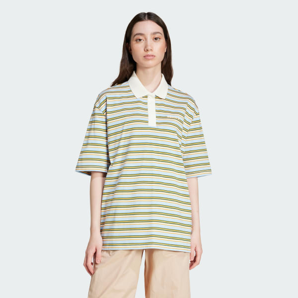 adidas '80s Oversized Stripe Polo Shirt - Multicolor | adidas Thailand