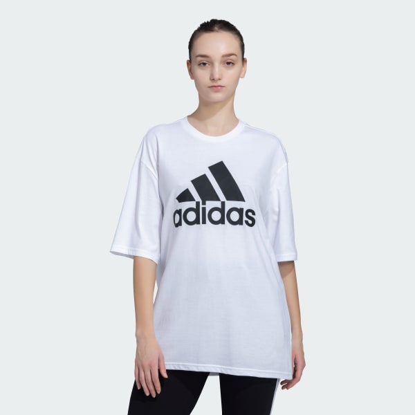 White BIG LOGO BOYFRIEND TEE