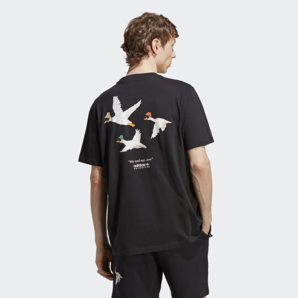 Schwarz adidas Adventure Graphic Duckies T-Shirt