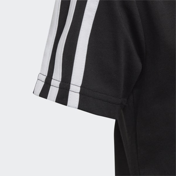 Black Essentials 3-Stripes Cotton T-Shirt