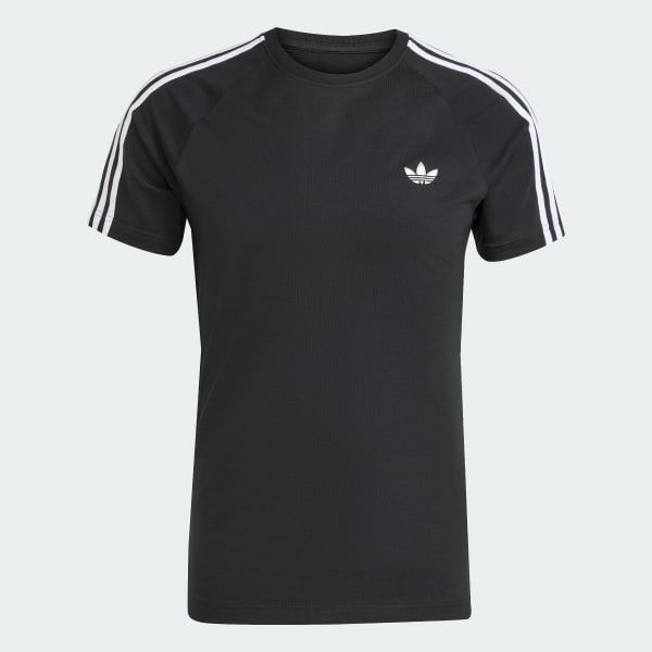 Black adidas Originals Adicolor Trefoil Tight Tee