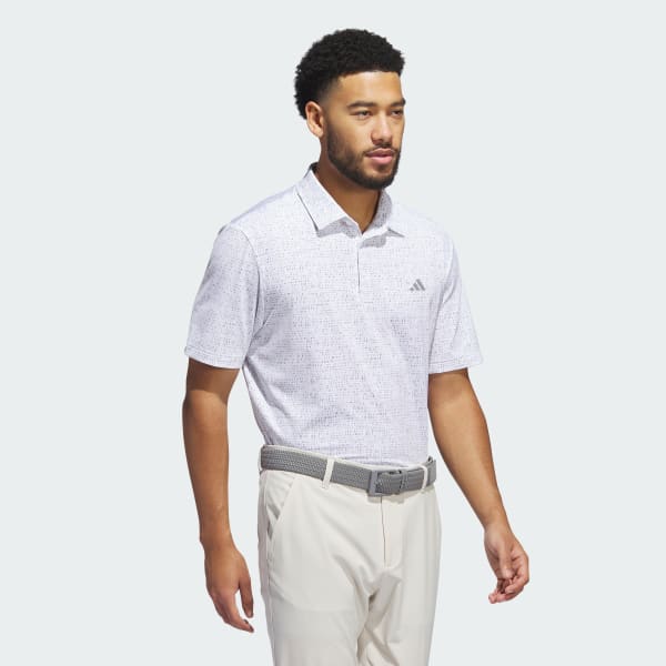 White Ultimate365 Power Grid Print Polo Shirt