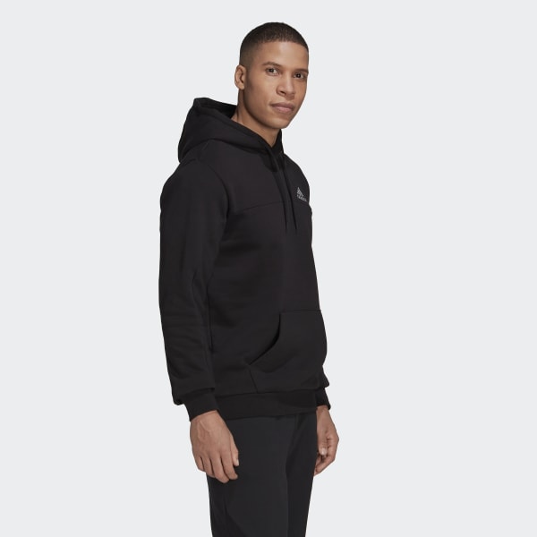 Zwart Stadium Fleece Badge of Sport Hoodie TR415